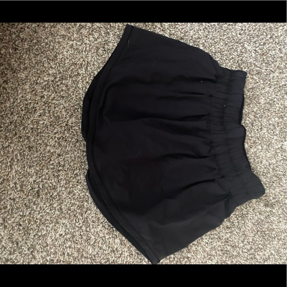 Lululemon black running skirt with shorts liner